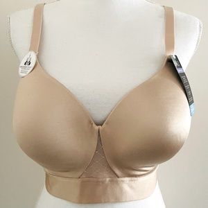 Bali Support Wirefree Bra Sz 38C Adjustable Convertible Straps Tan